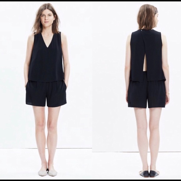 Madewell Pants - Madewell Overlay Romper Size S